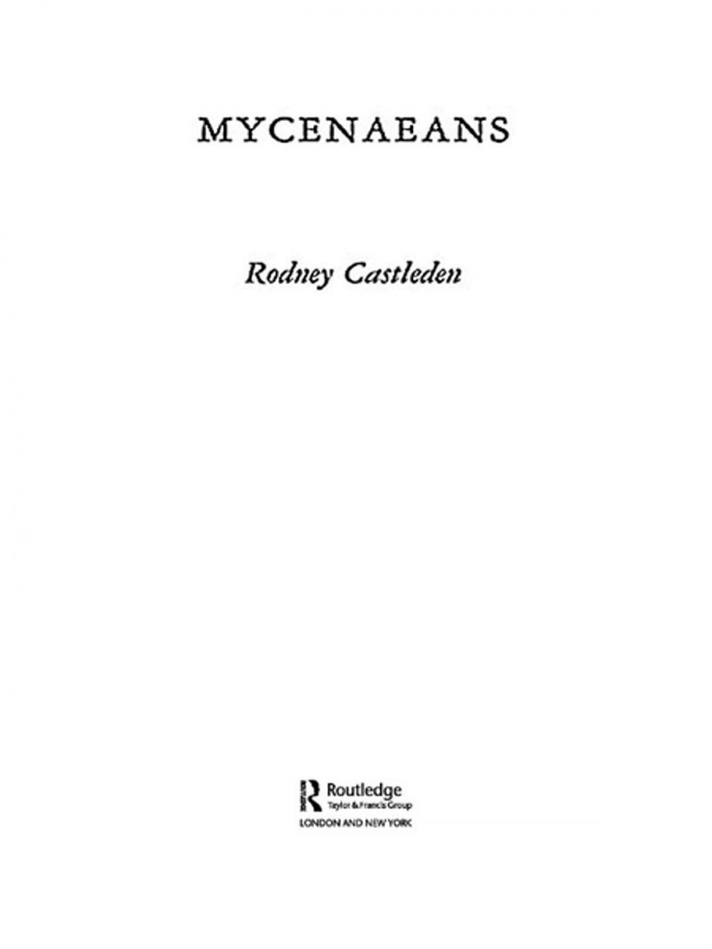 Big bigCover of The Mycenaeans