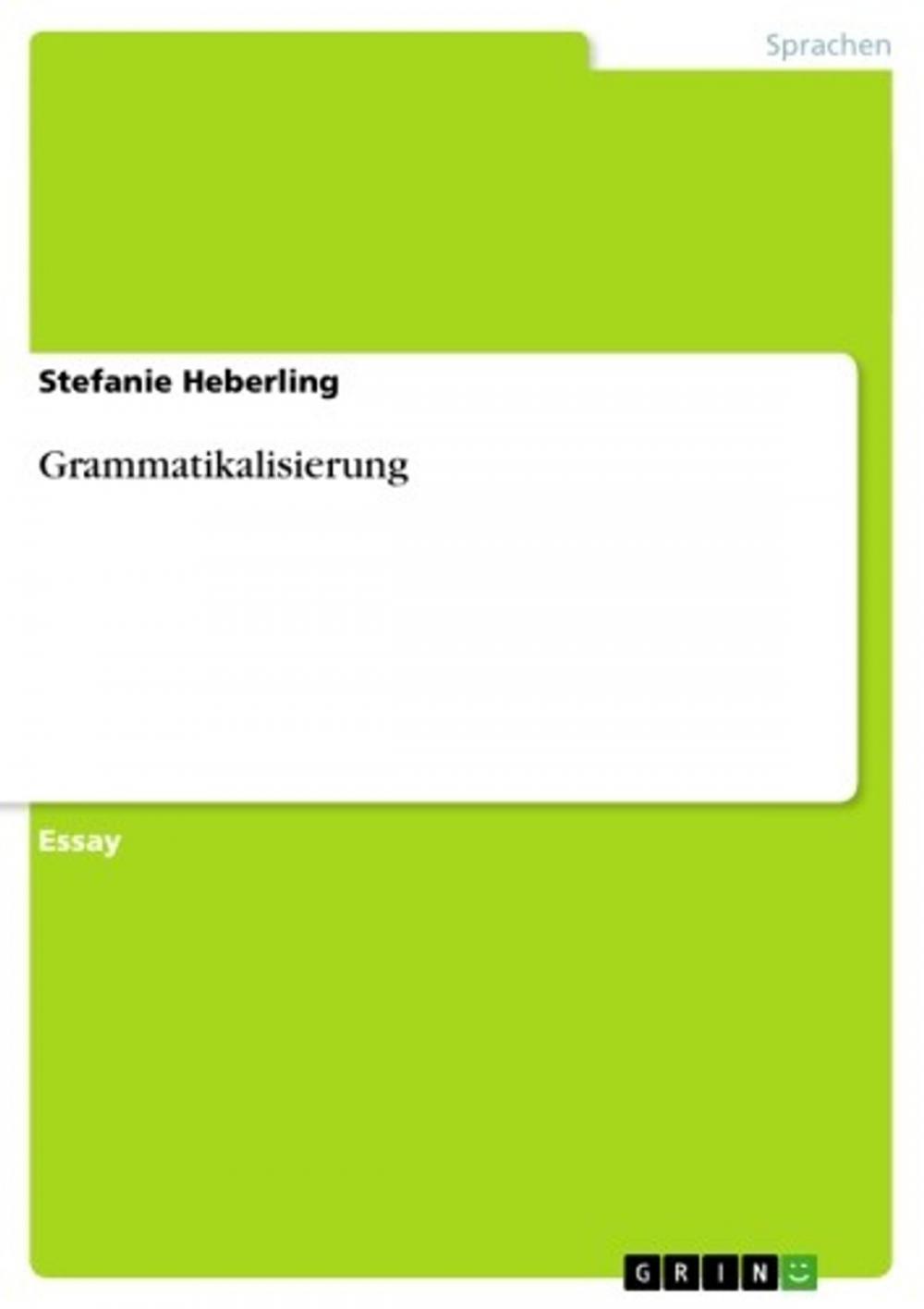 Big bigCover of Grammatikalisierung