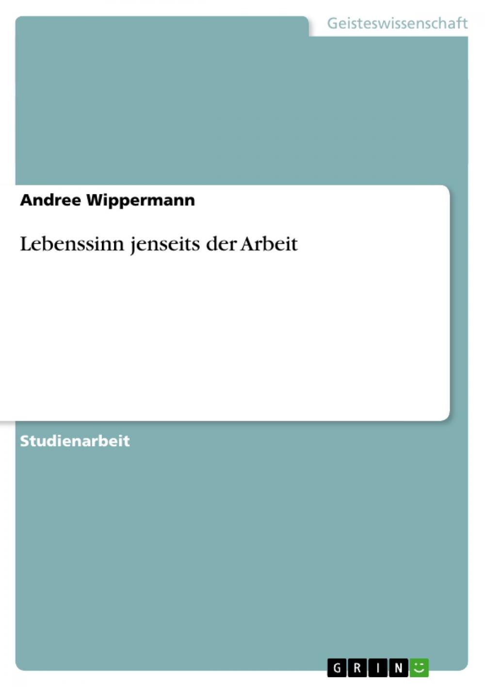 Big bigCover of Lebenssinn jenseits der Arbeit