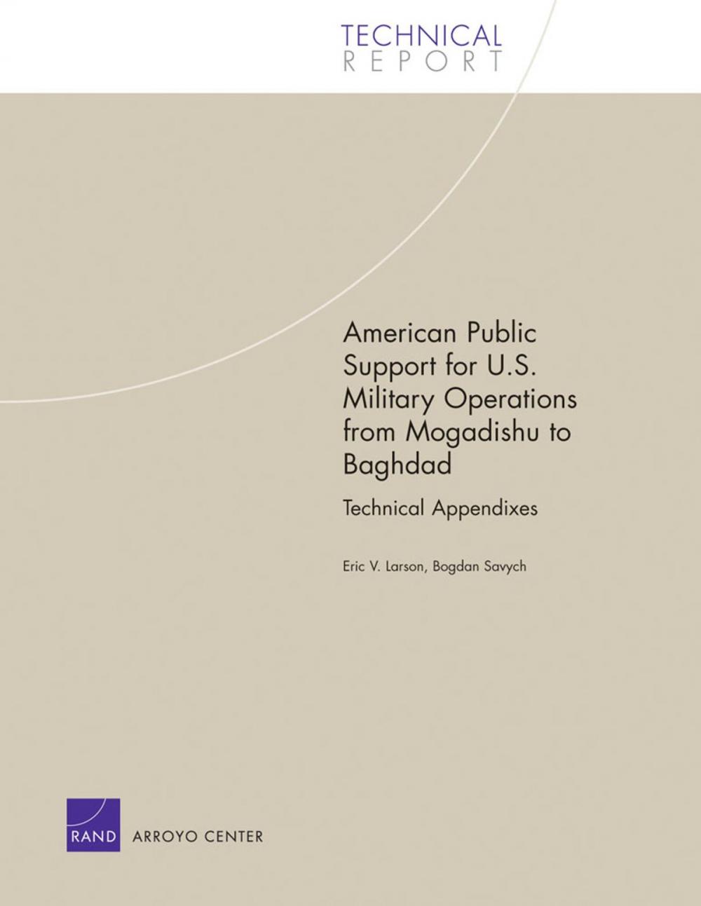 Big bigCover of American Public Support for U.S. Military Operations from Mogadishu to Baghdad