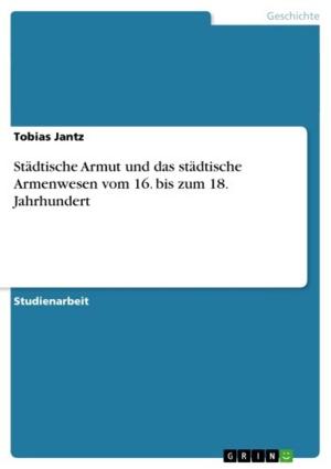 Cover of the book Städtische Armut und das städtische Armenwesen vom 16. bis zum 18. Jahrhundert by Maik Teichgräber