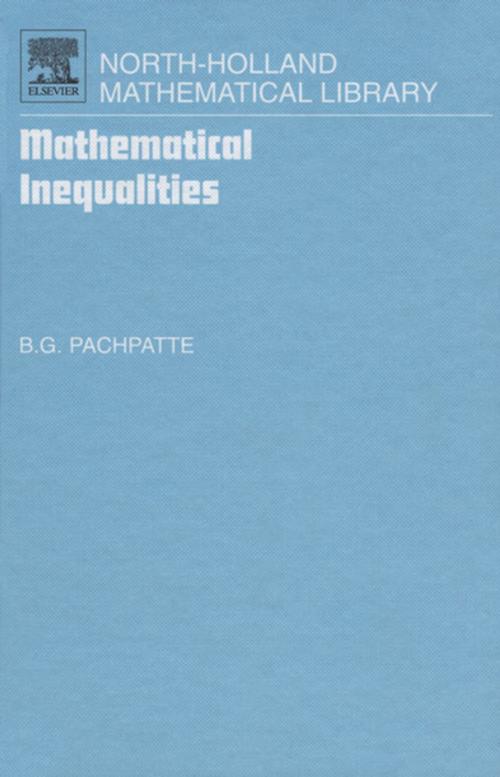 Cover of the book Mathematical Inequalities by B. G. Pachpatte, Elsevier Science