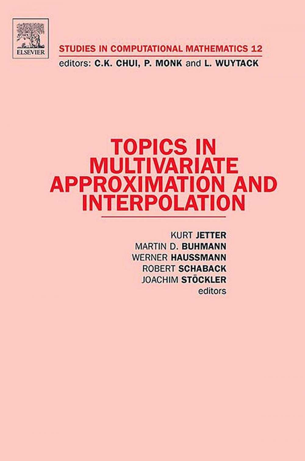 Big bigCover of Topics in Multivariate Approximation and Interpolation