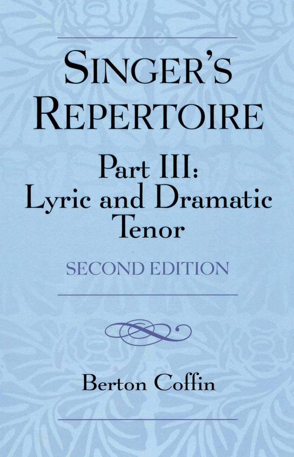 Big bigCover of The Singer's Repertoire, Part III