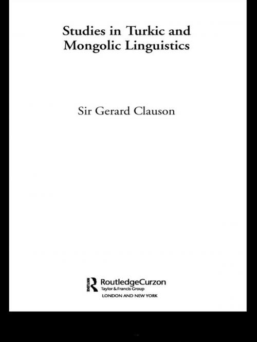 Cover of the book Studies in Turkic and Mongolic Linguistics by Gerard Clauson, Taylor and Francis