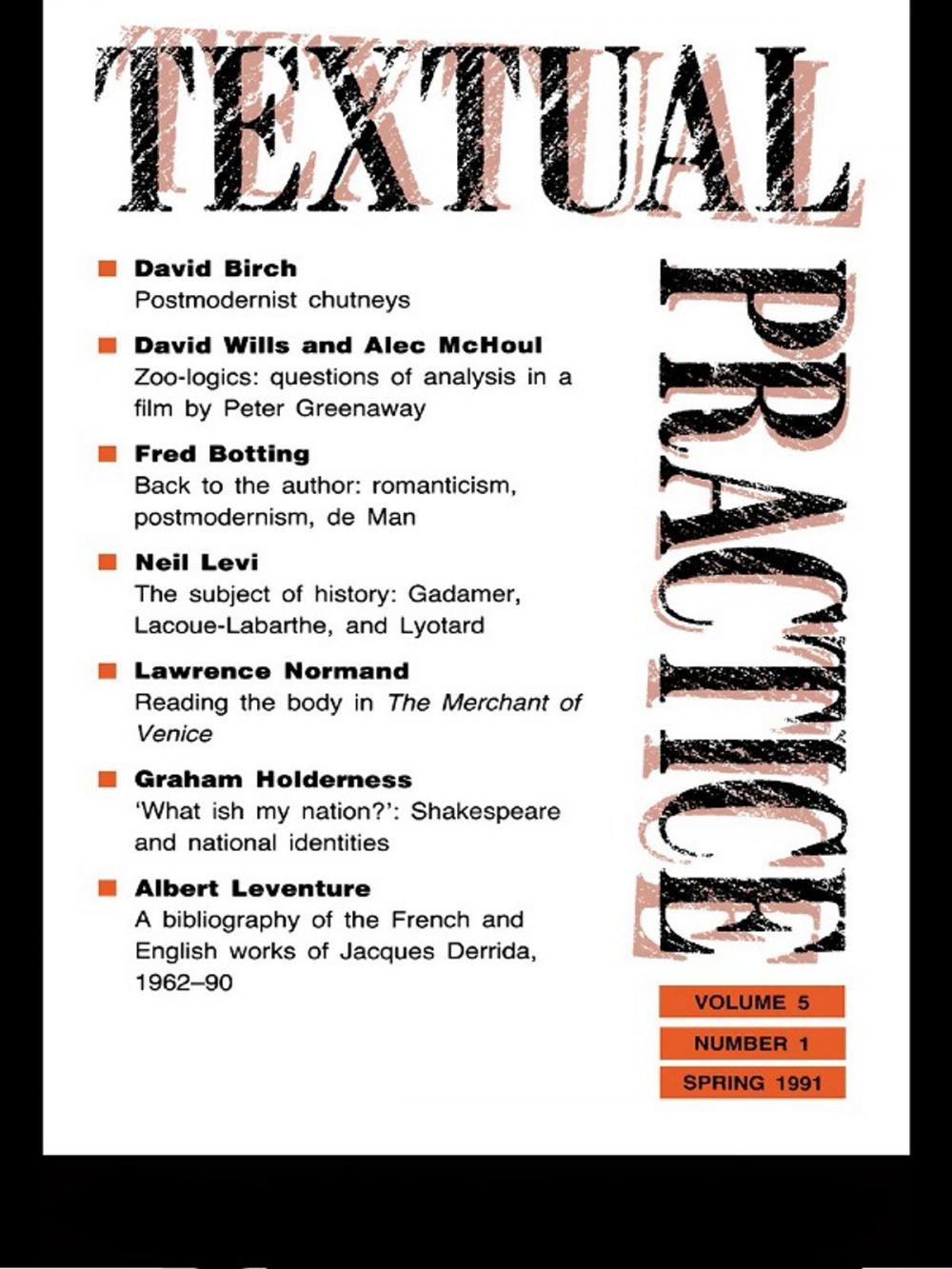 Big bigCover of Textual Practice