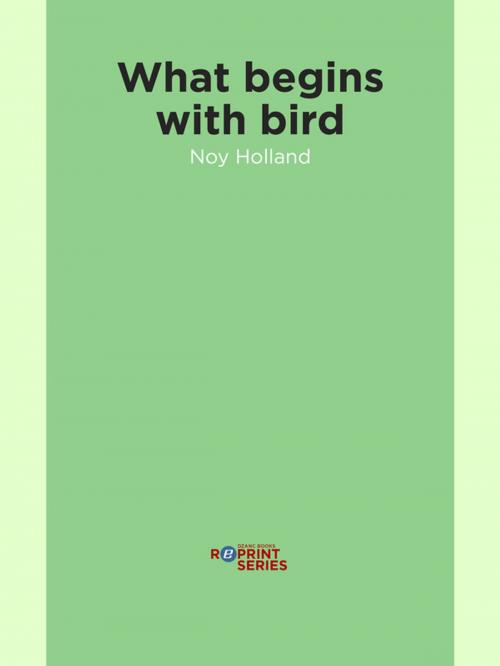 Cover of the book What begins with bird by Noy Holland, Dzanc Books