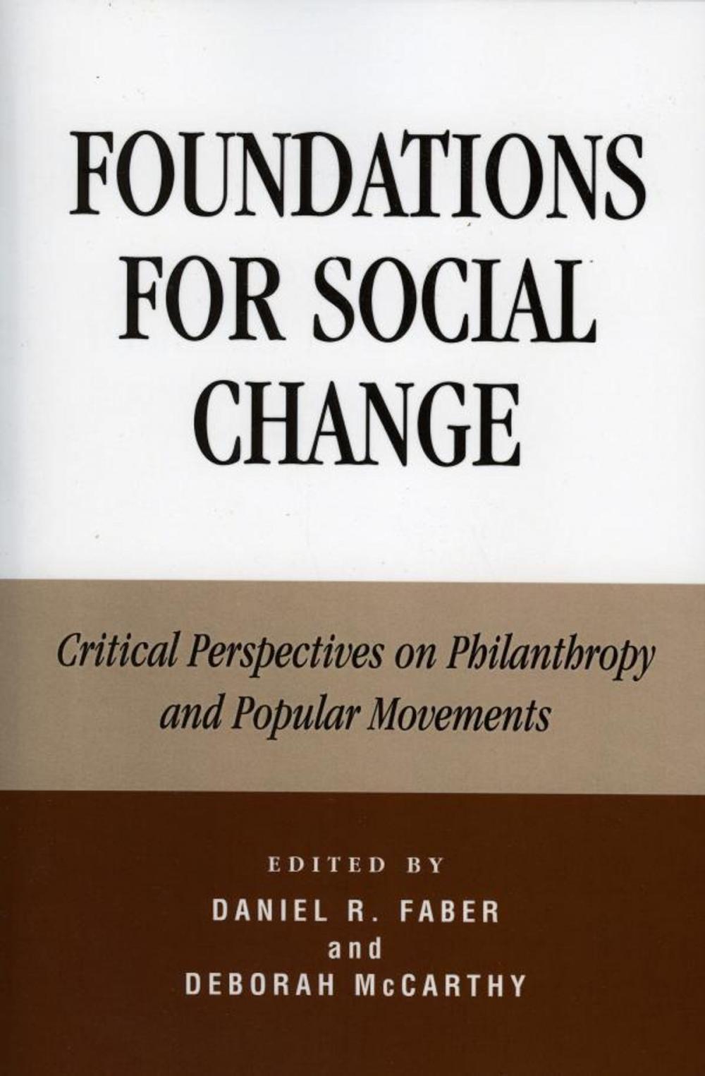 Big bigCover of Foundations for Social Change