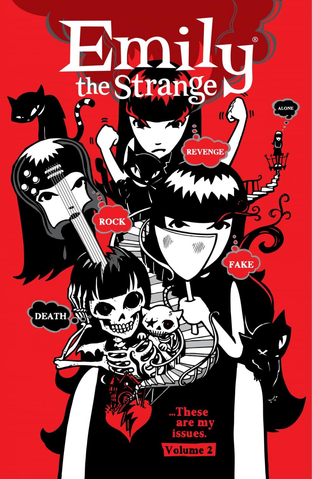 Big bigCover of Emily the Strange Volume 2: Rock, Death, Fake, Revenge, and Alone