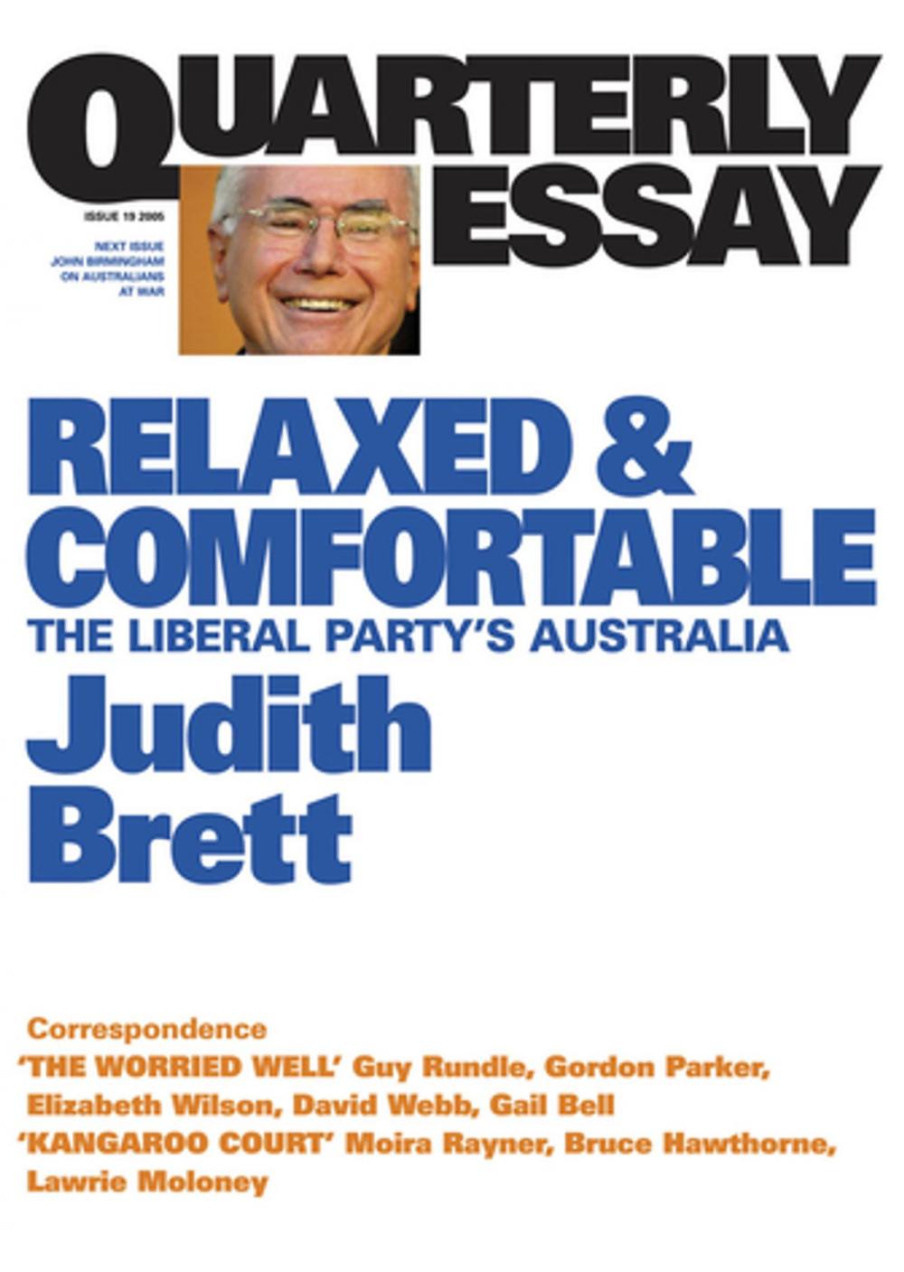 Big bigCover of Quarterly Essay 19 Relaxed and Comfortable