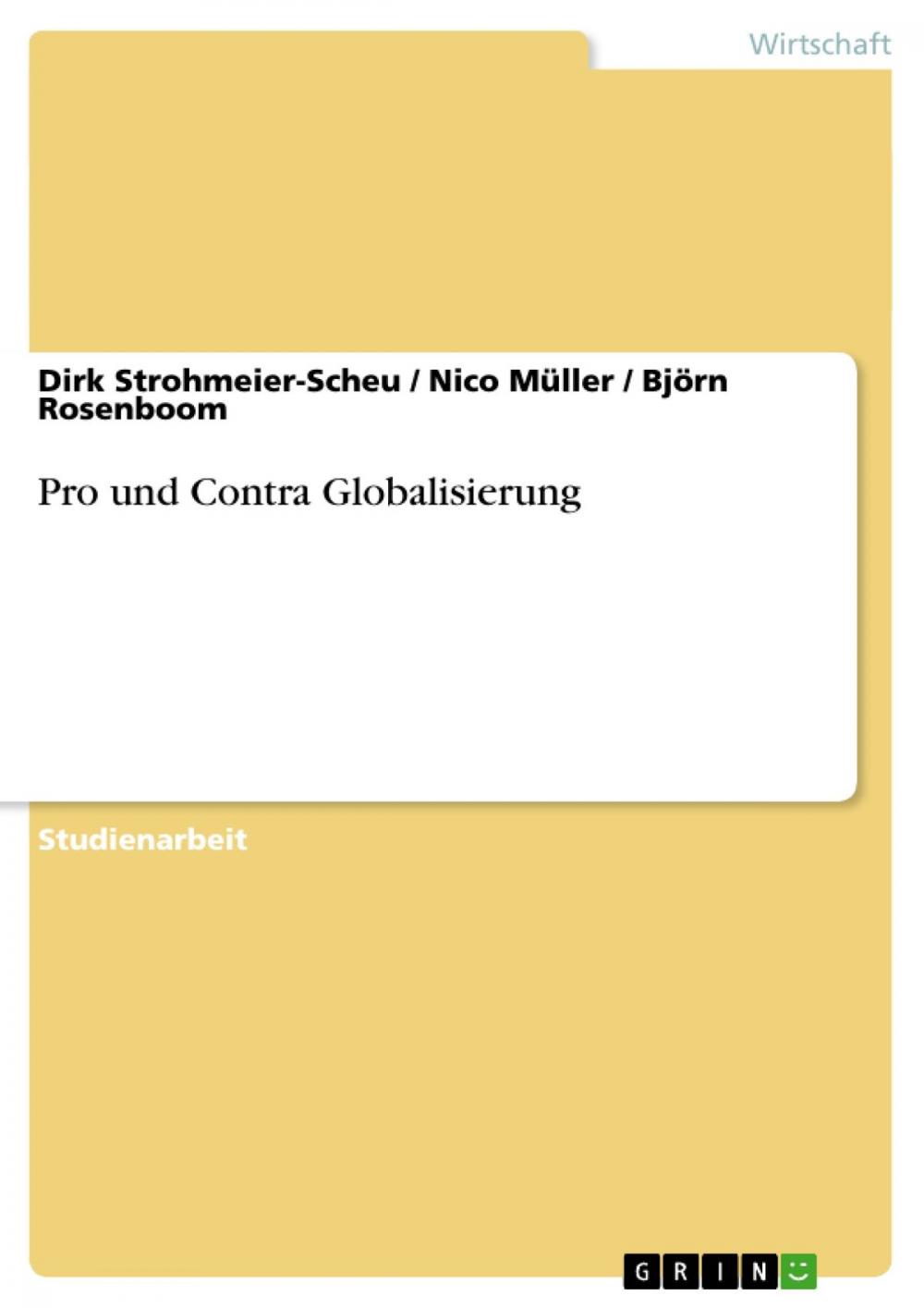 Big bigCover of Pro und Contra Globalisierung