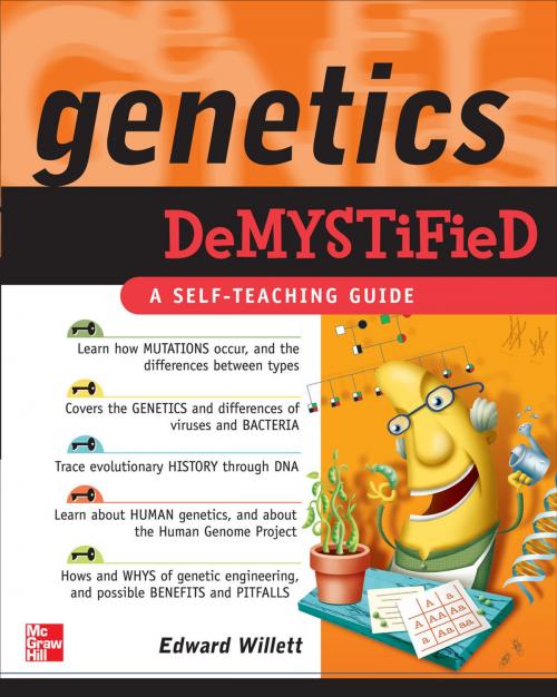 Cover of the book Genetics Demystified by Edward Willett, McGraw-Hill Education