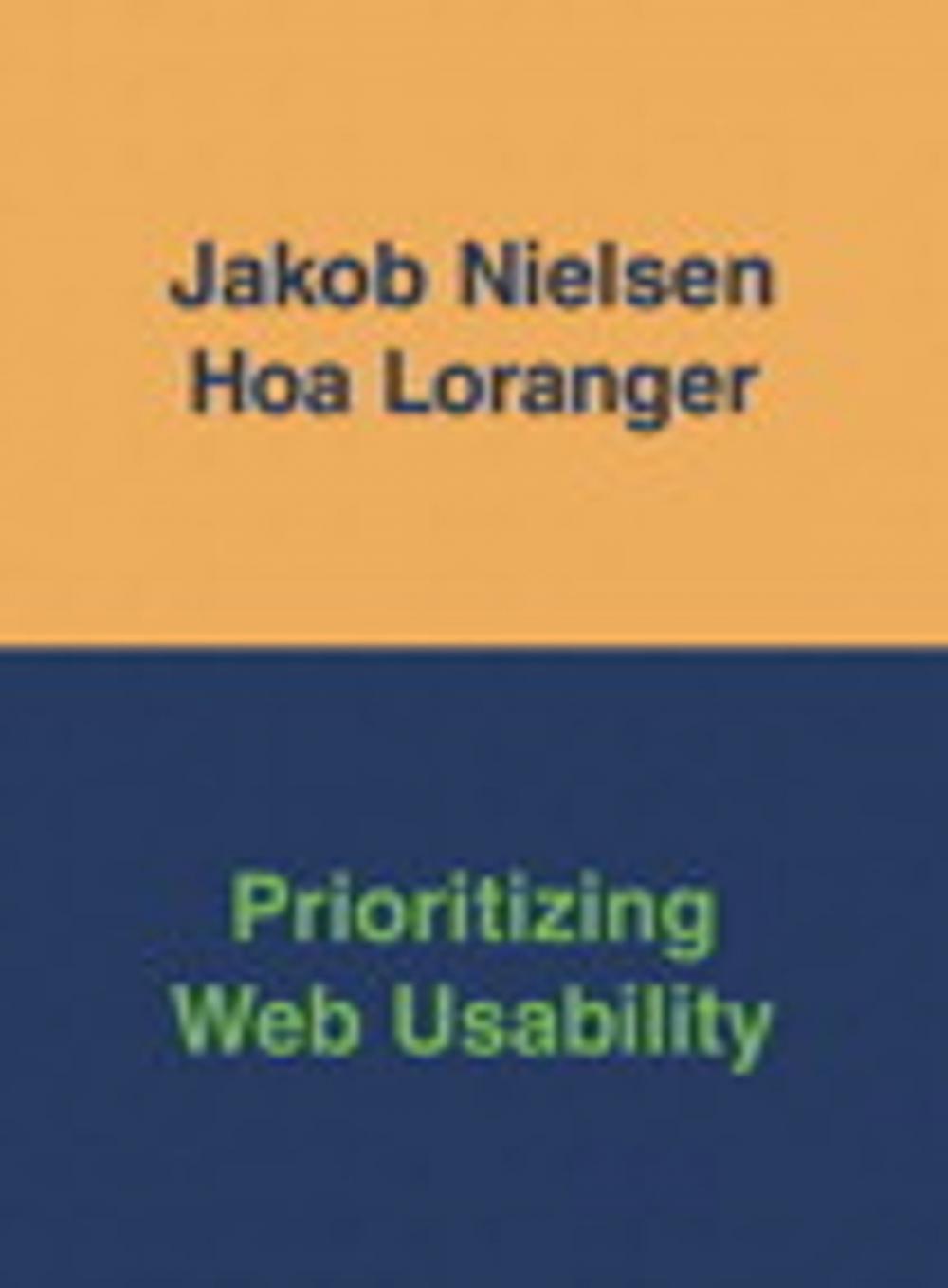 Big bigCover of Prioritizing Web Usability