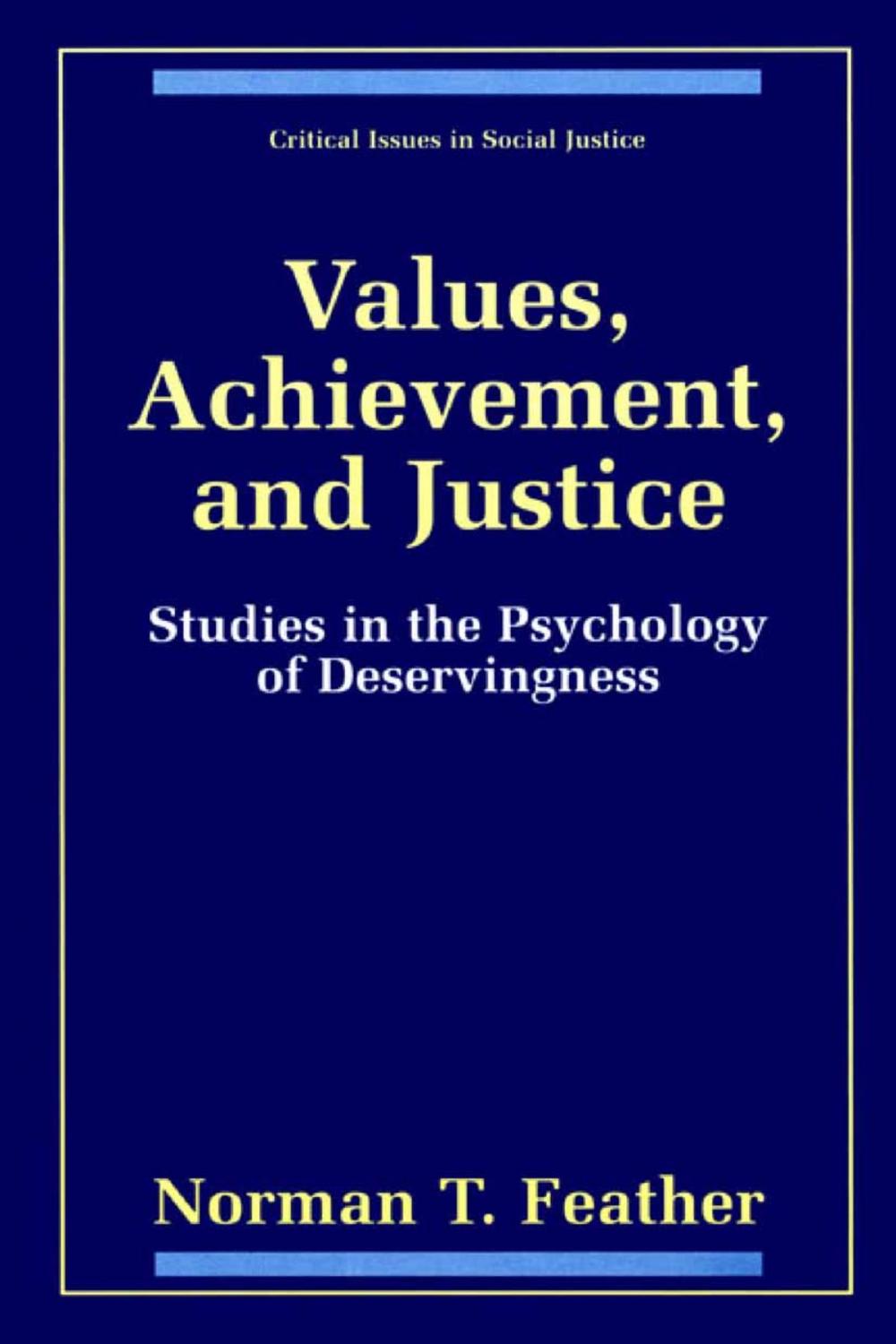 Big bigCover of Values, Achievement, and Justice