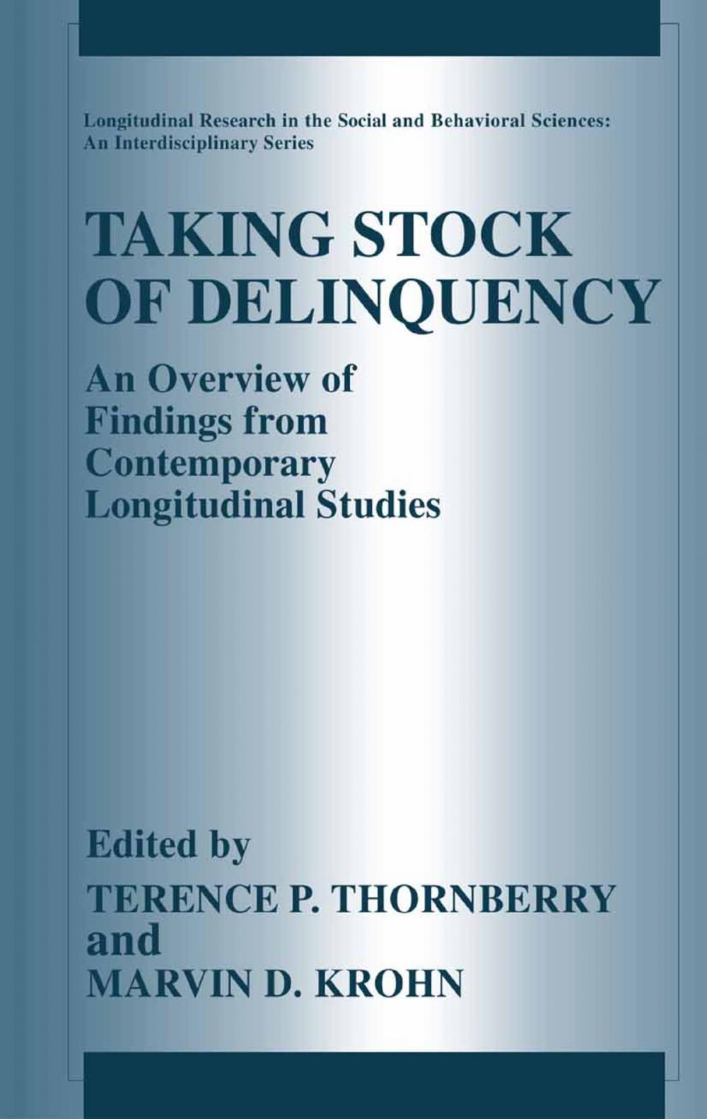 Big bigCover of Taking Stock of Delinquency