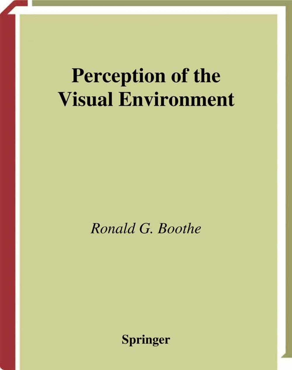 Big bigCover of Perception of the Visual Environment