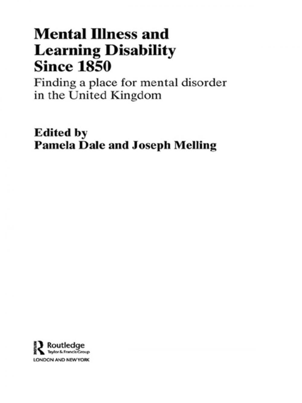 Big bigCover of Mental Illness and Learning Disability since 1850