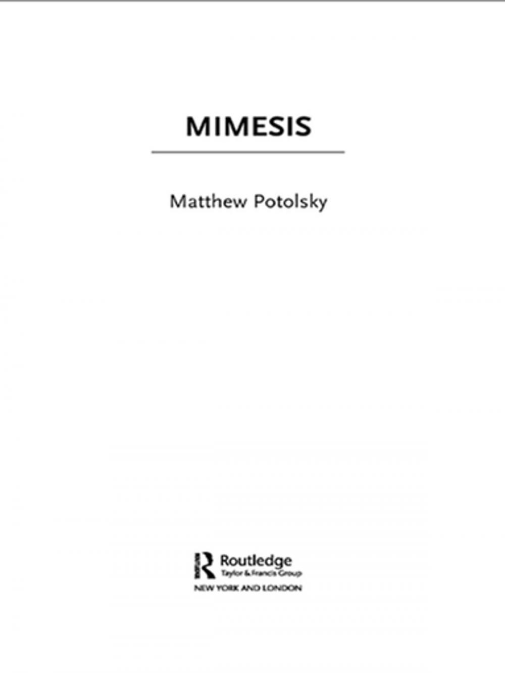 Big bigCover of Mimesis