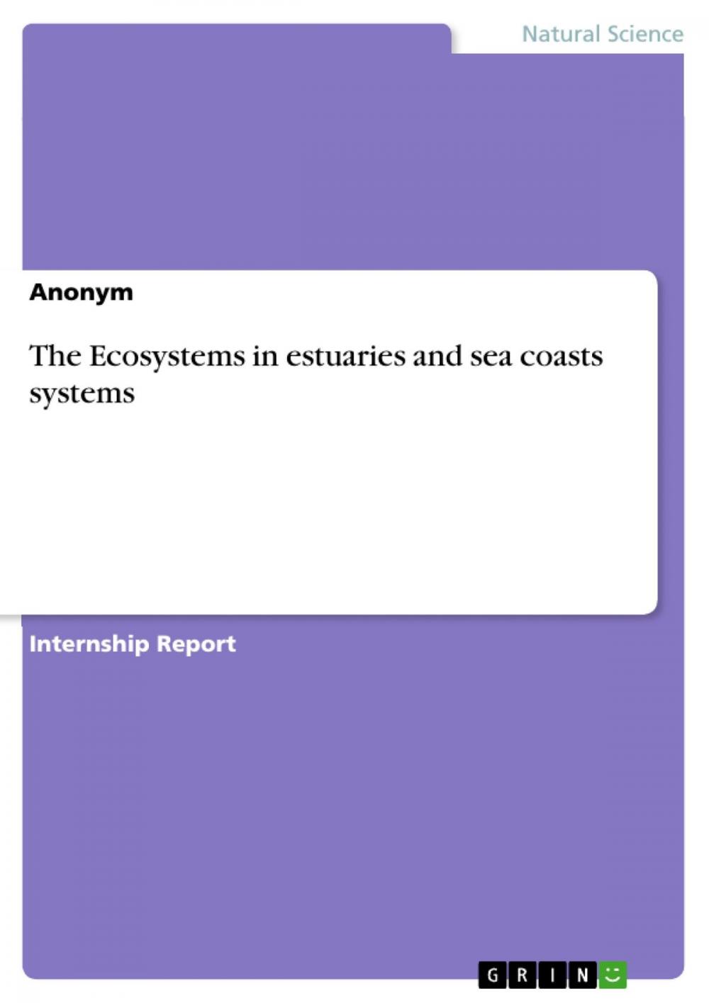 Big bigCover of The Ecosystems in estuaries and sea coasts systems