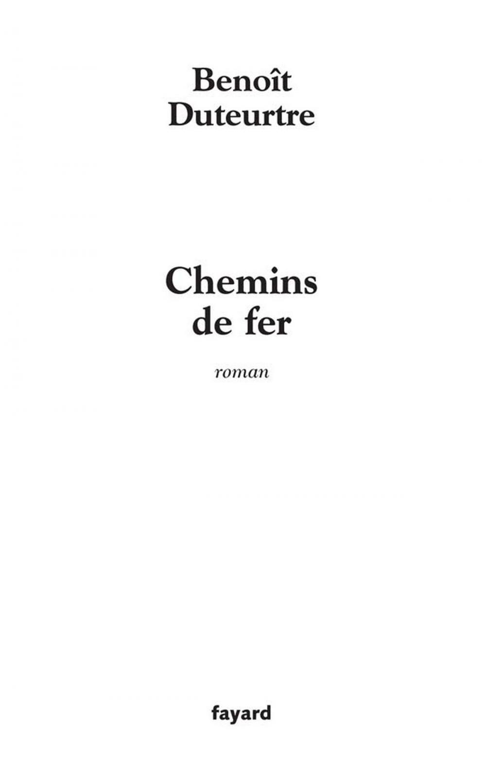 Big bigCover of Chemins de fer