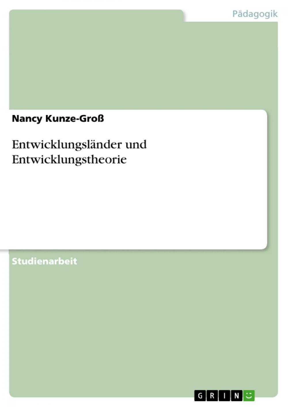 Big bigCover of Entwicklungsländer und Entwicklungstheorie