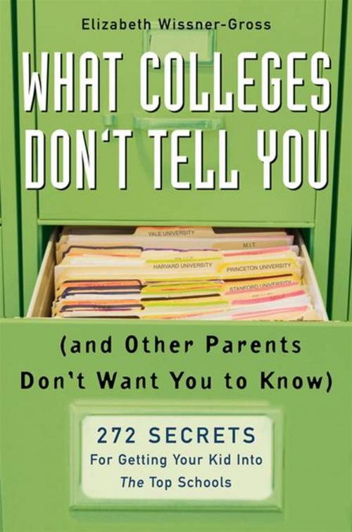 Cover of the book What Colleges Don't Tell You (And Other Parents Don't Want You to Know) by Elizabeth Wissner-Gross, Penguin Publishing Group