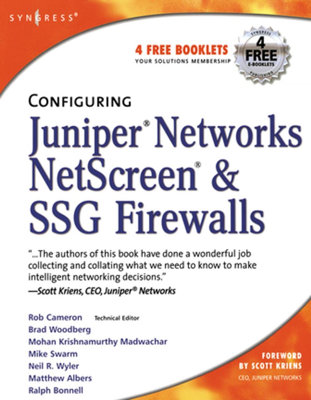 Big bigCover of Configuring Juniper Networks NetScreen and SSG Firewalls