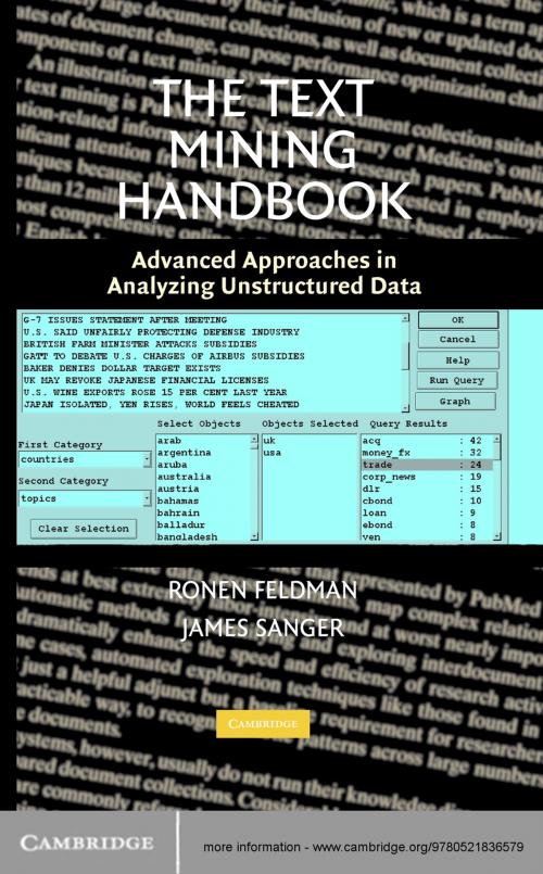 Cover of the book The Text Mining Handbook by Ronen Feldman, James Sanger, Cambridge University Press