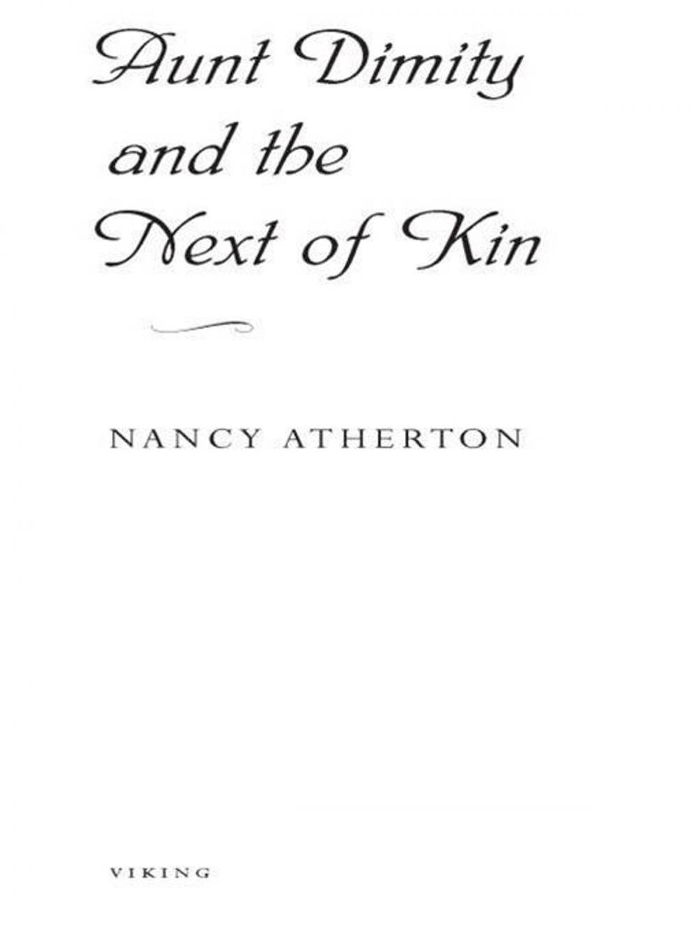 Big bigCover of Aunt Dimity and the Next of Kin