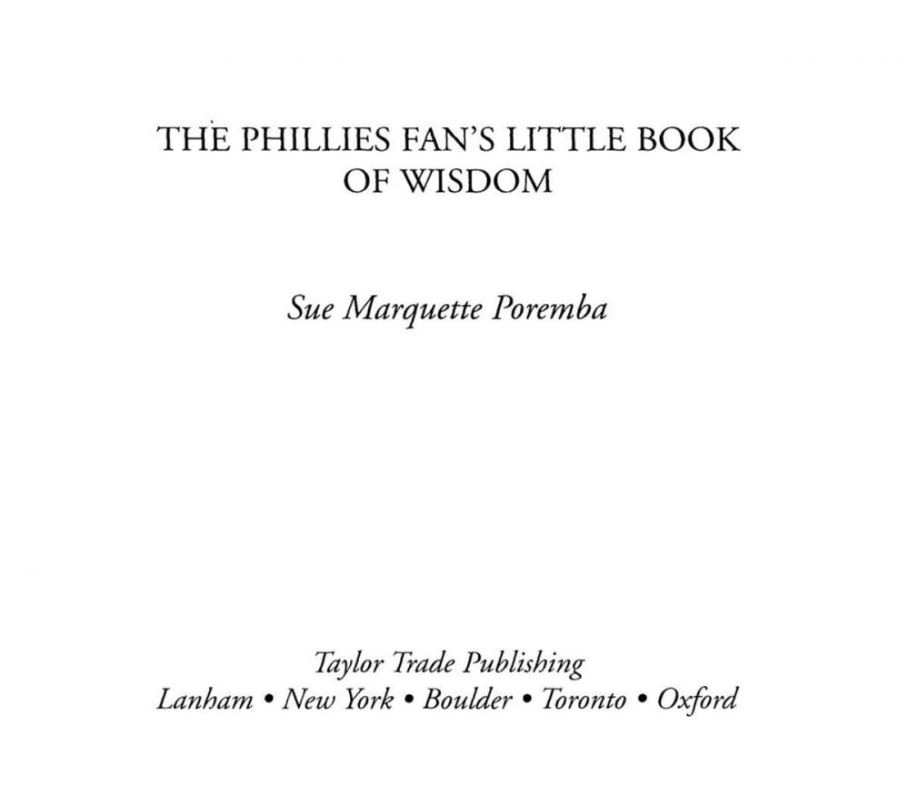 Big bigCover of The Phillies Fan's Little Book of Wisdom