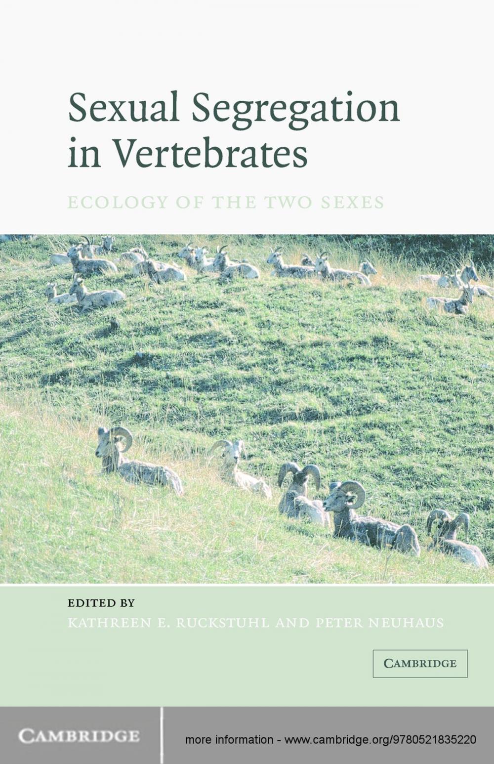 Big bigCover of Sexual Segregation in Vertebrates