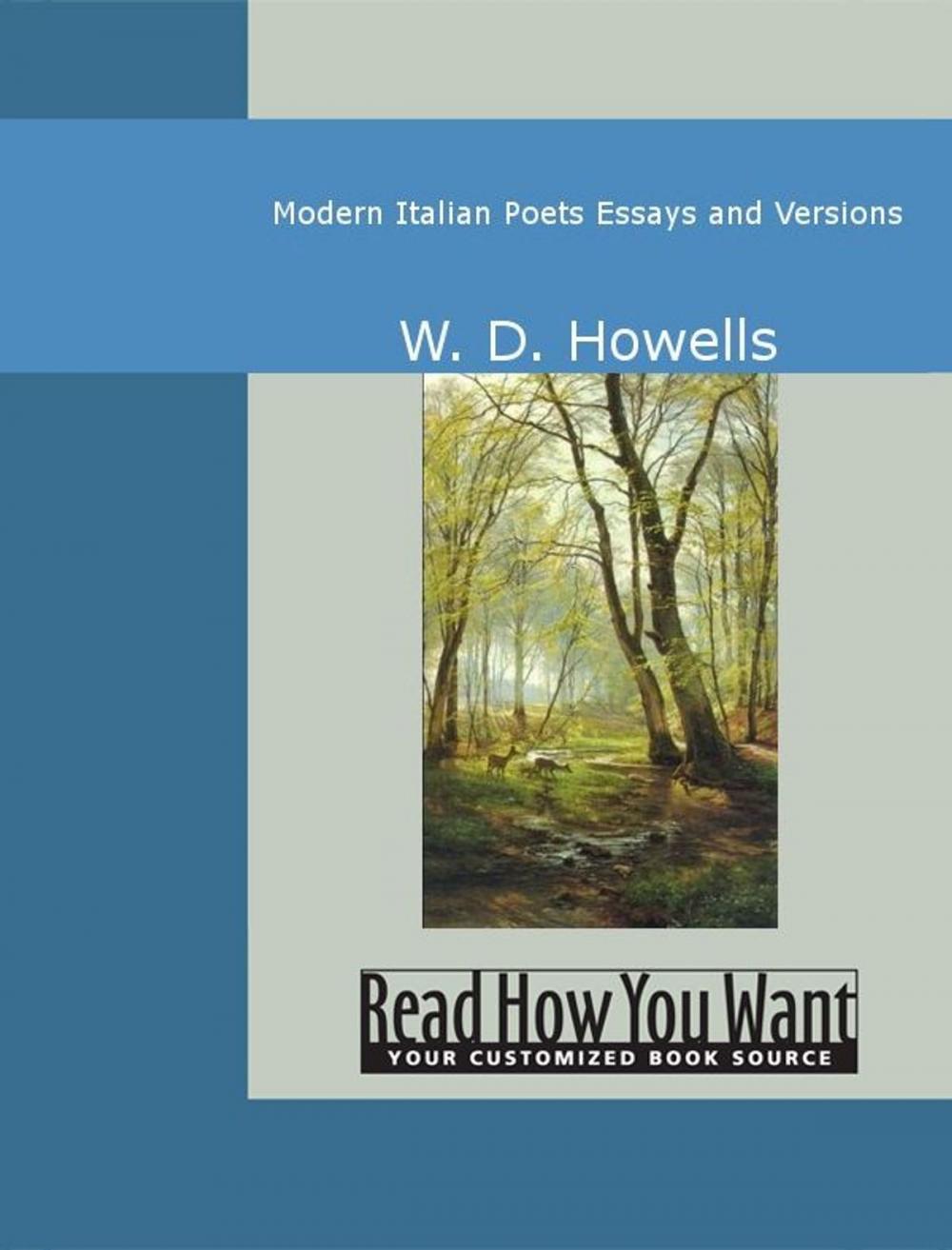 Big bigCover of Modern Italian Poets: Essays And Versions