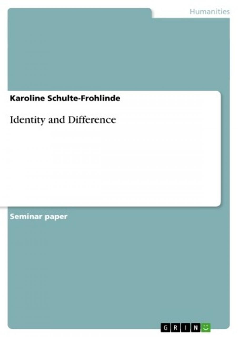 Big bigCover of Identity and Difference