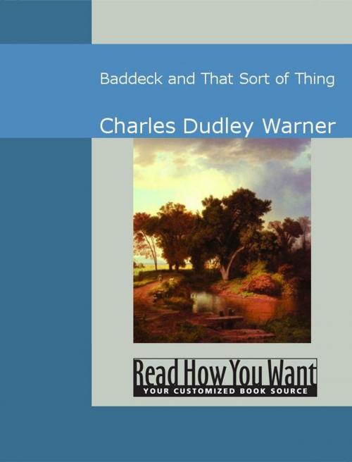 Cover of the book Baddeck And That Sort Of Thing by Charles Dudley Warner, ReadHowYouWant