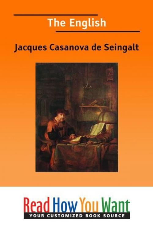 Cover of the book The English by Casanova de Seingalt Jacques, ReadHowYouWant