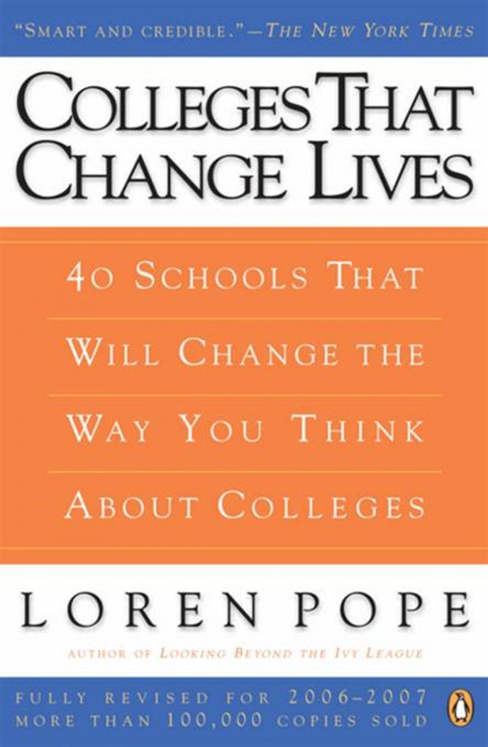 Big bigCover of Colleges That Change Lives