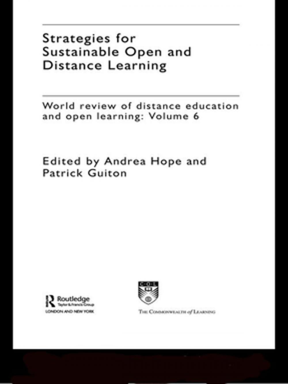 Big bigCover of Strategies for Sustainable Open and Distance Learning