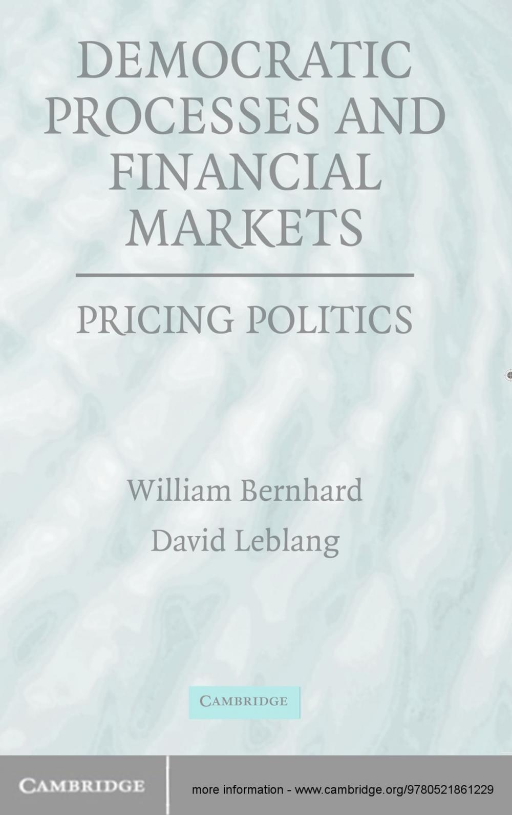 Big bigCover of Democratic Processes and Financial Markets