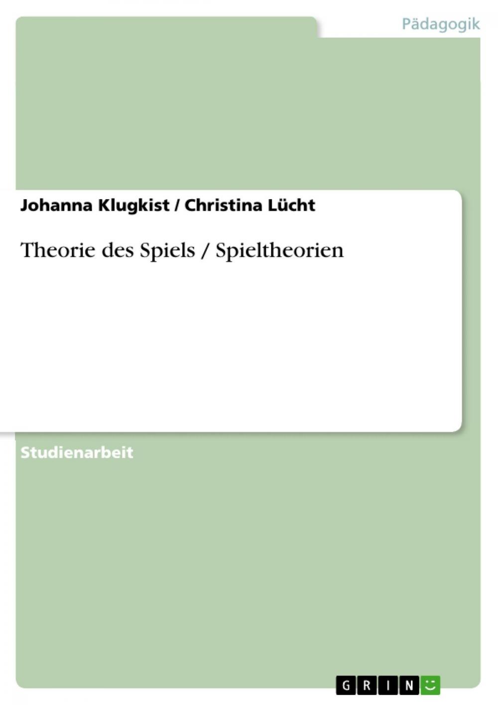 Big bigCover of Theorie des Spiels / Spieltheorien