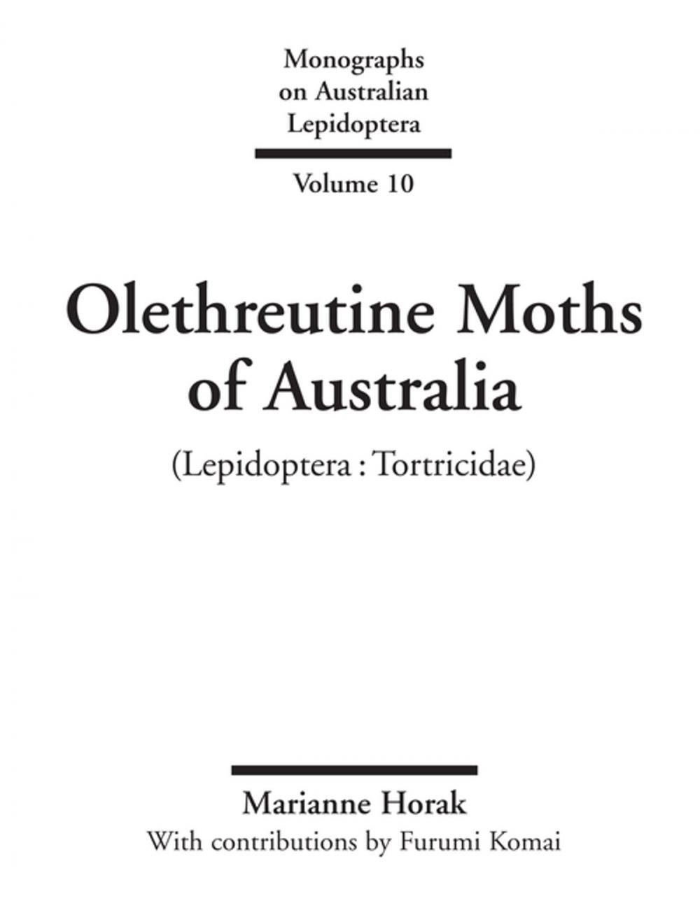 Big bigCover of Olethreutine Moths of Australia