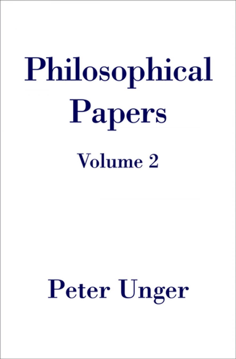 Big bigCover of Philosophical Papers