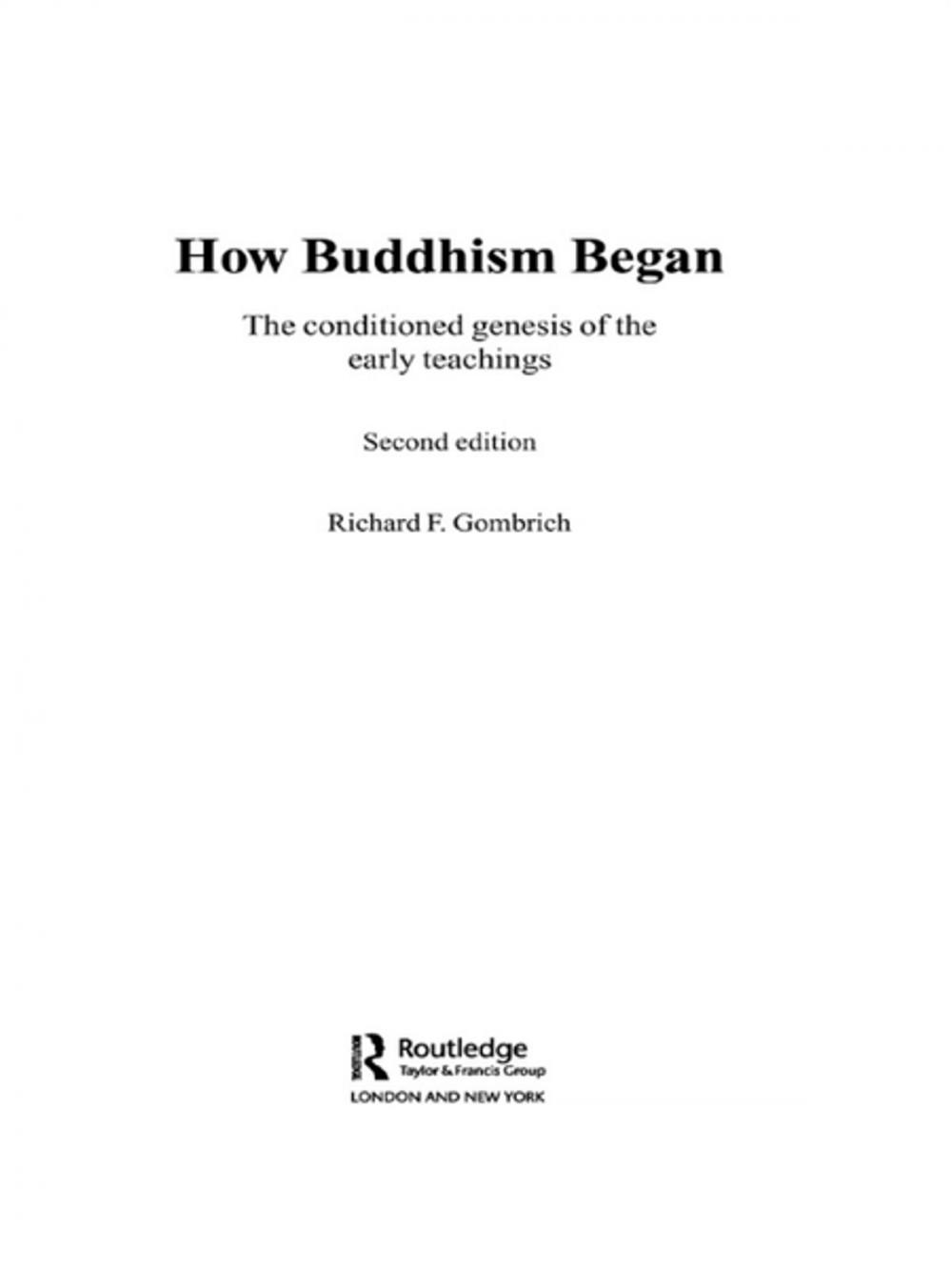 Big bigCover of How Buddhism Began