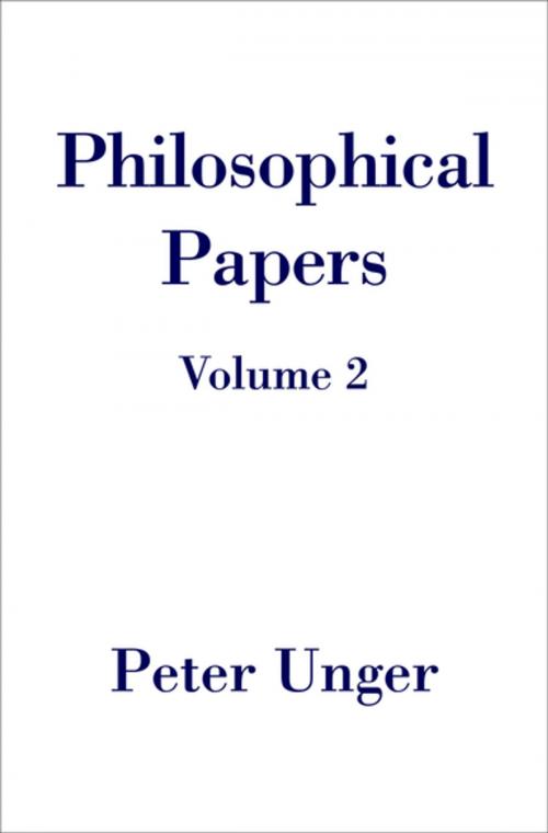 Cover of the book Philosophical Papers by Peter Unger, Oxford University Press