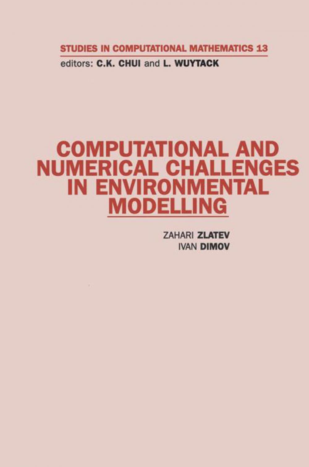 Big bigCover of Computational and Numerical Challenges in Environmental Modelling