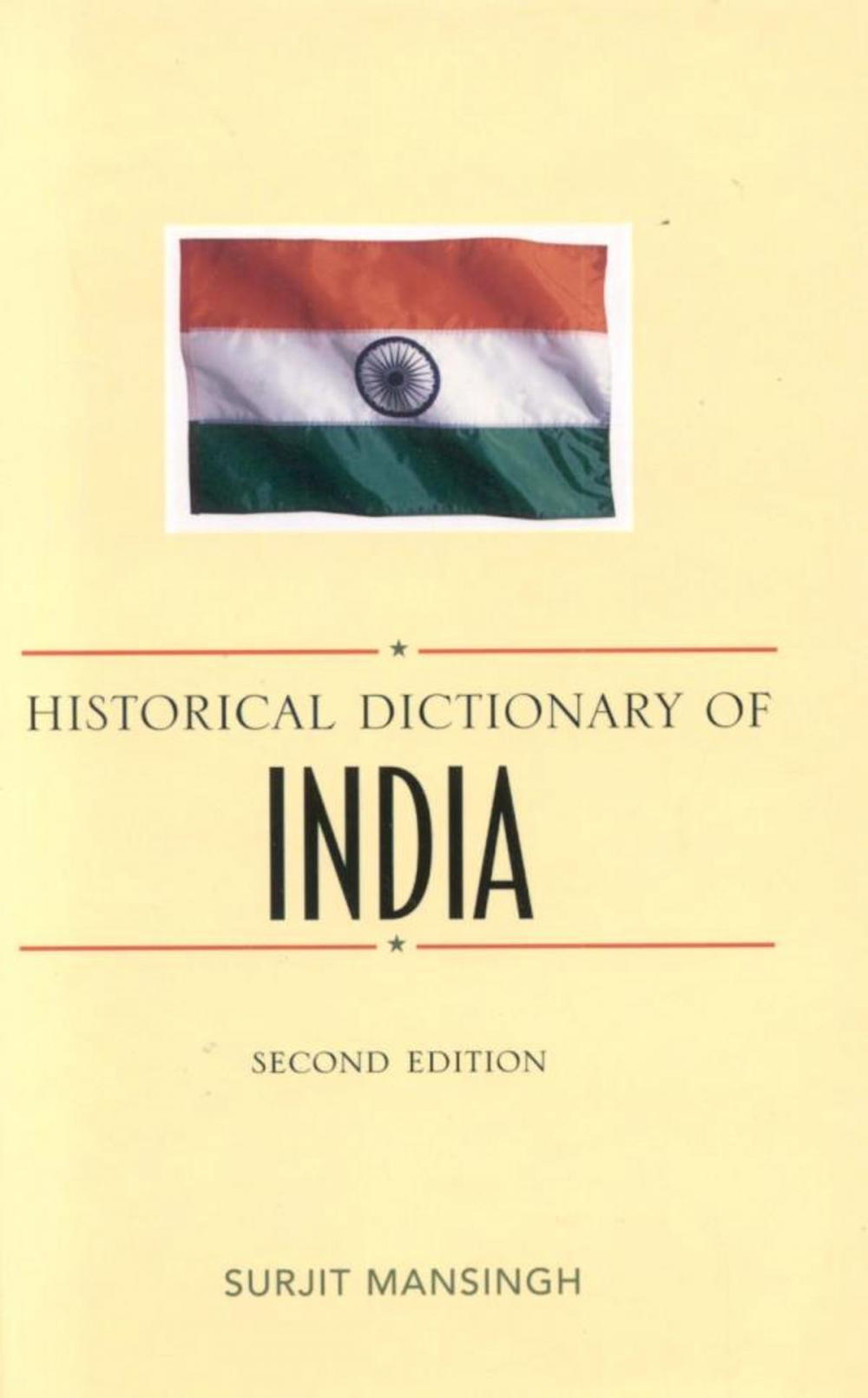 Big bigCover of Historical Dictionary of India