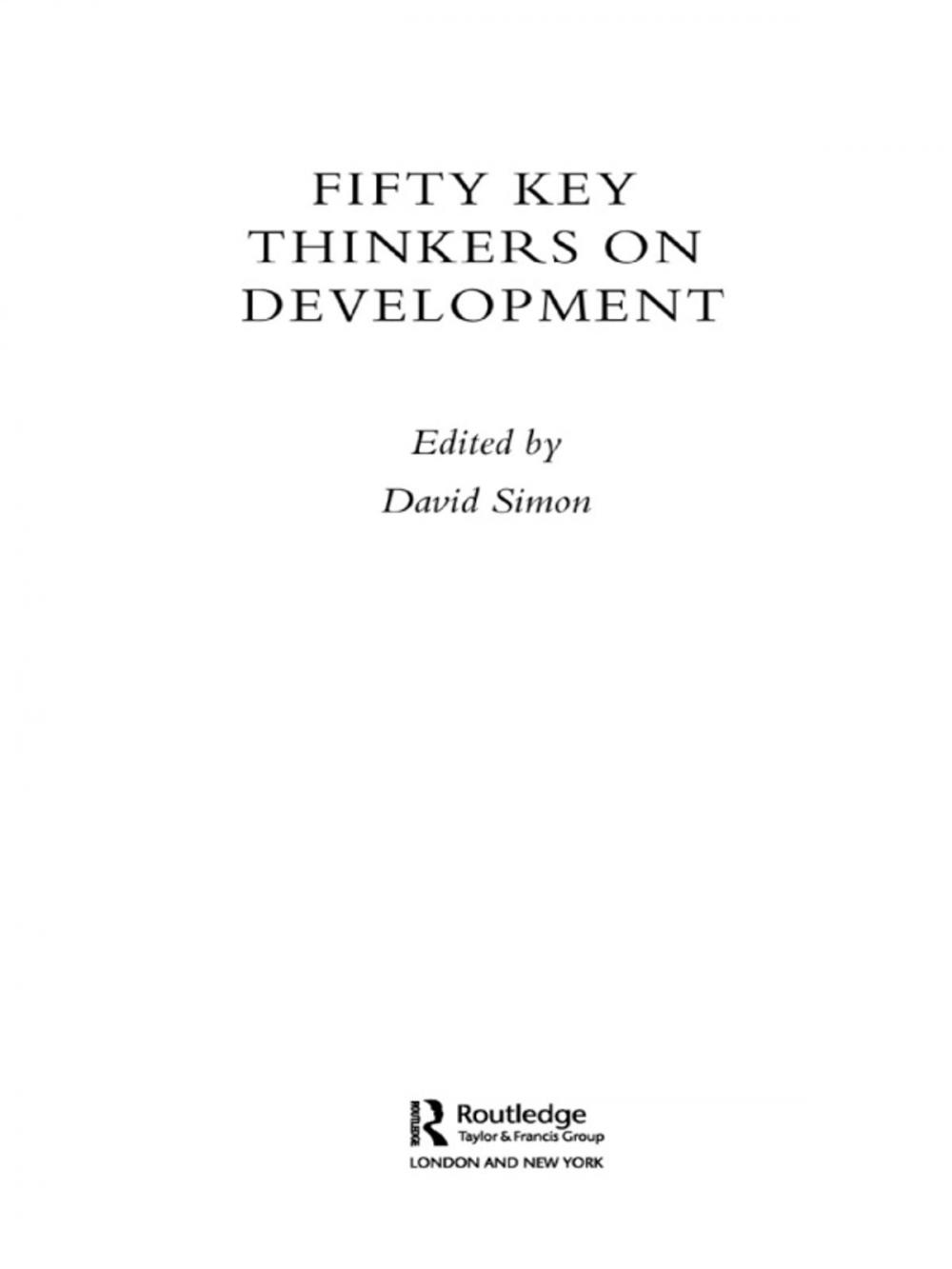 Big bigCover of Fifty Key Thinkers on Development