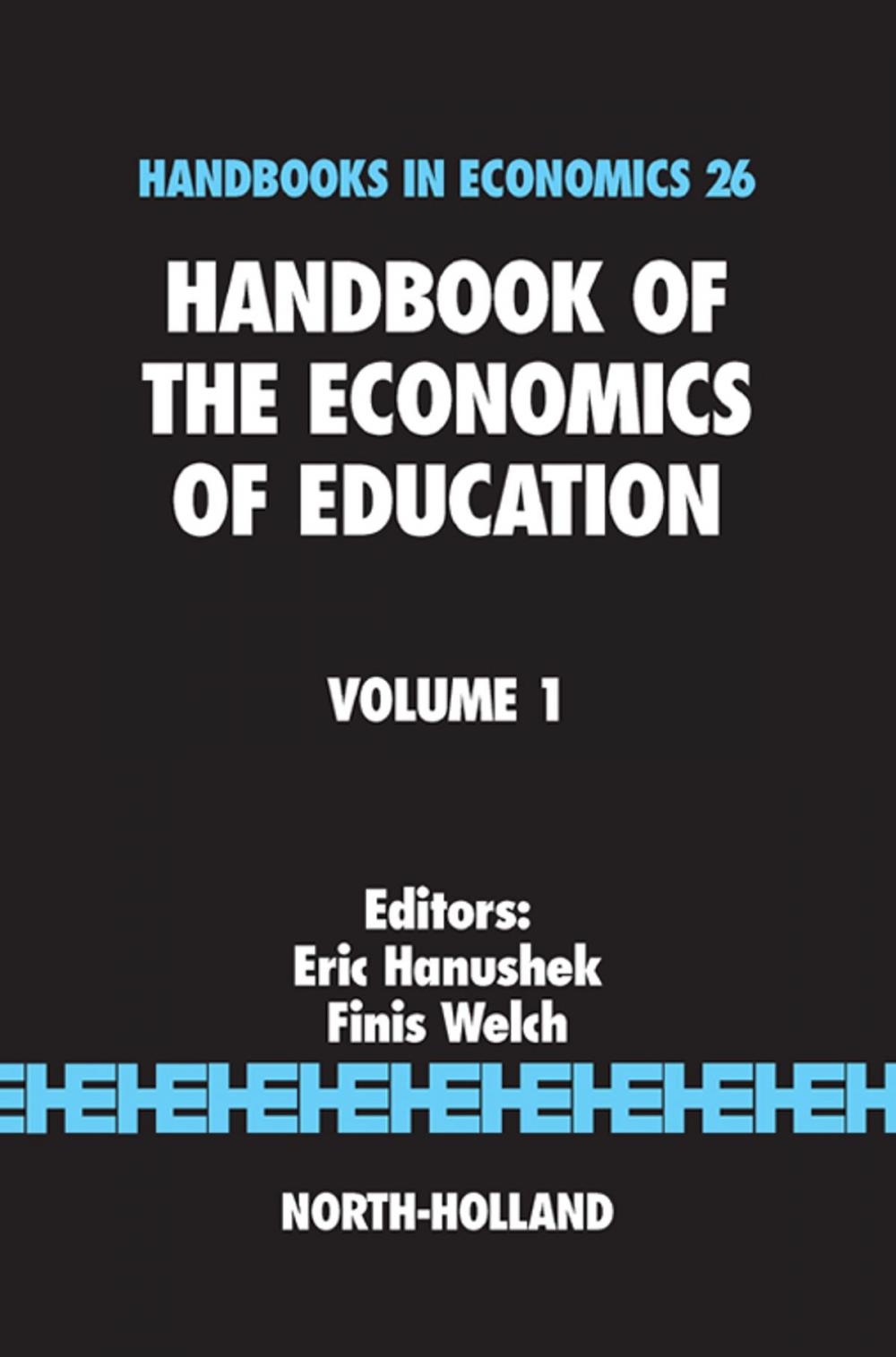 Big bigCover of Handbook of the Economics of Education