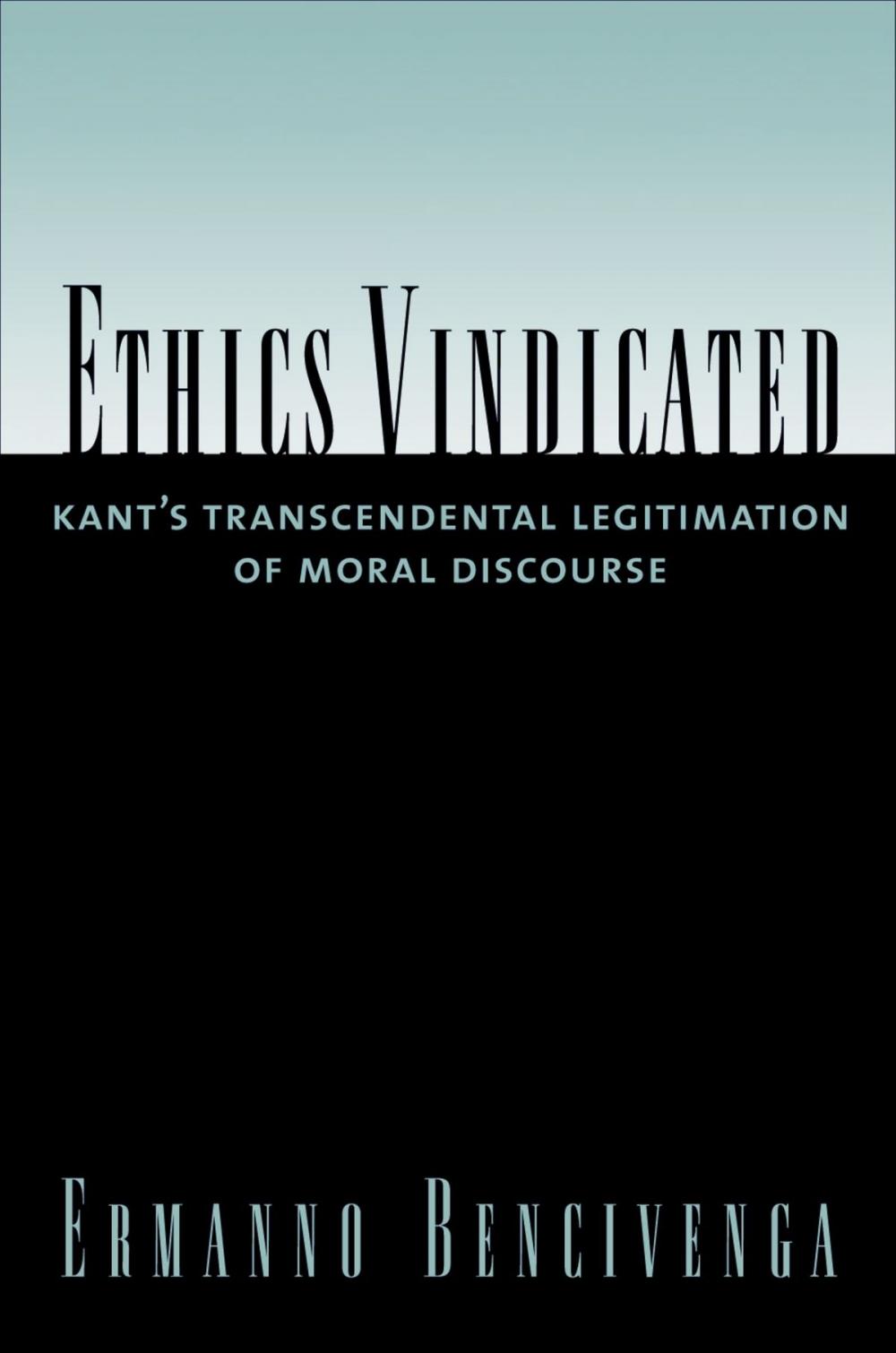 Big bigCover of Ethics Vindicated