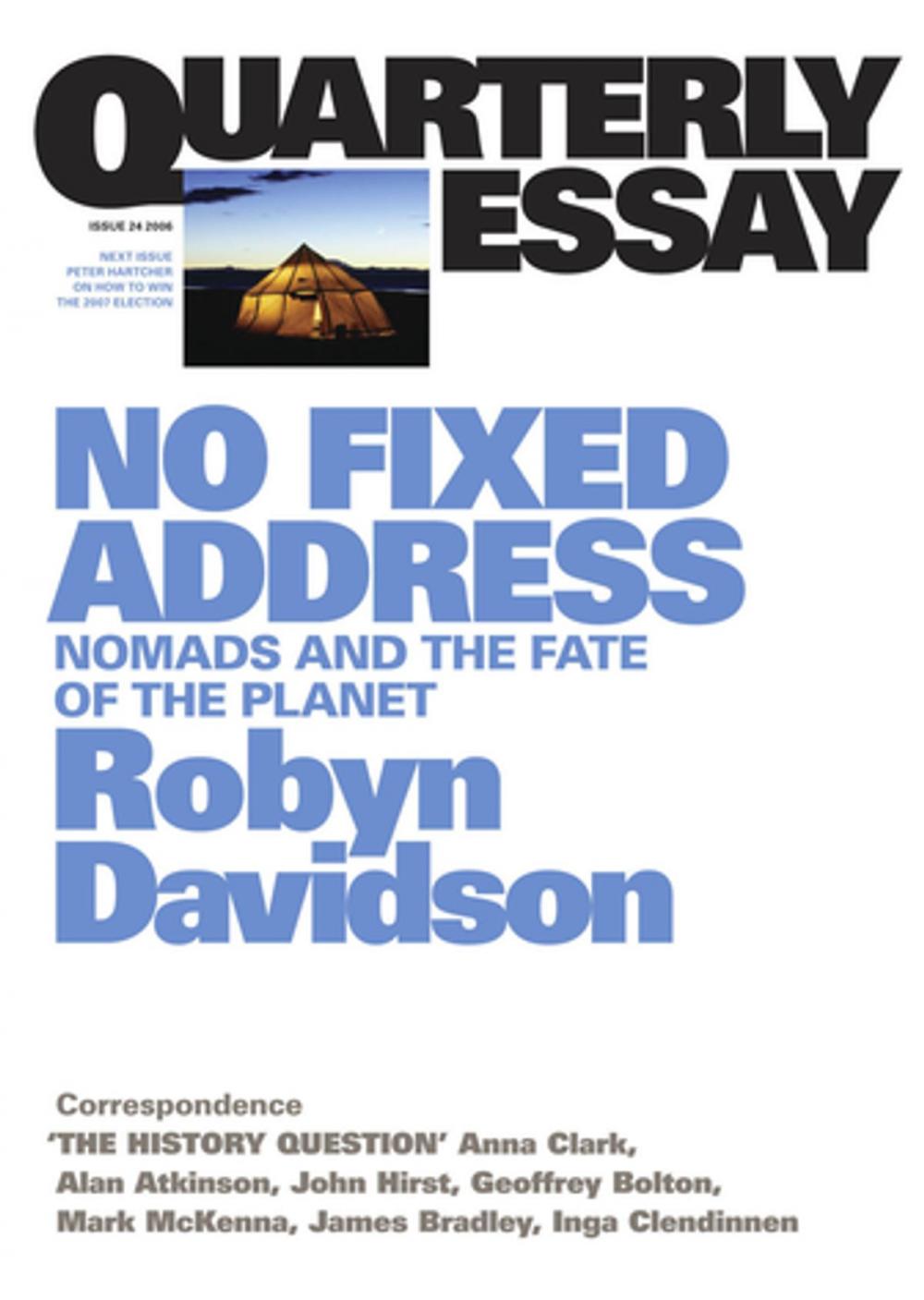 Big bigCover of Quarterly Essay 24 No Fixed Address