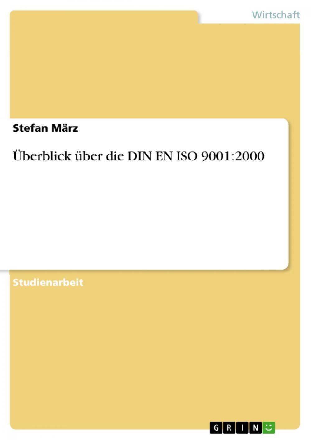 Big bigCover of Überblick über die DIN EN ISO 9001:2000